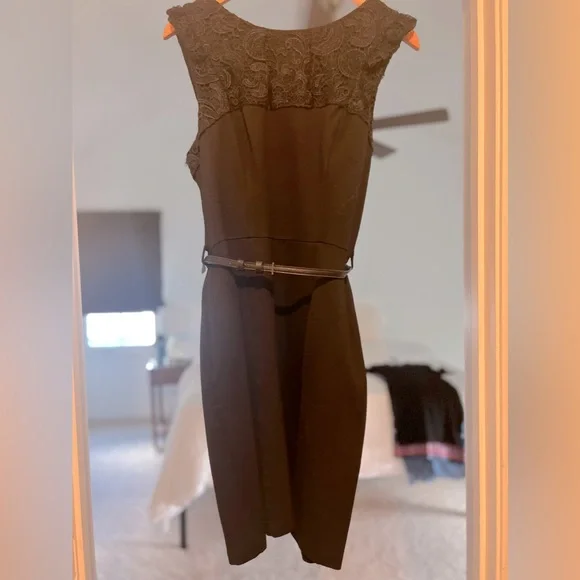 conservative black dress Cai High Neck Tank Dress
